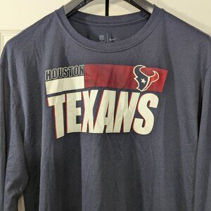 Nike NFL Houston Texans Spell Out Logo Long Sleeve T-Shirt